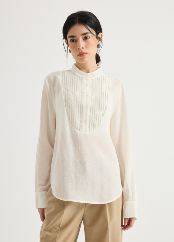Wool bib-front shirt | KL9623924