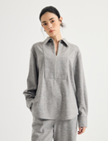Wool-blend half-zip pullover | KL9623942