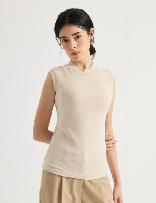 Sleeveless stretch-knit top | KL9624002