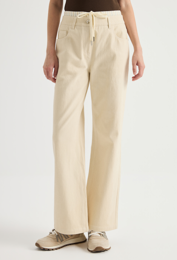 Cotton-lyocell wide-leg trousers | KL9624029