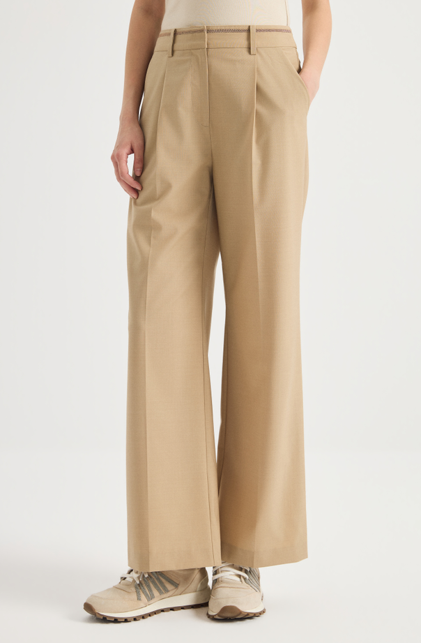 Wool-blend pleated trousers | KL9624037