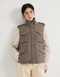 Stand-collar pocket vest — KX9523502