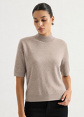 Short-sleeve high-neck knit top | MZ62005