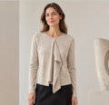Scarf-detail knit cardigan — MZ62036