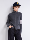 Ribbed zip cardigan — TX862004