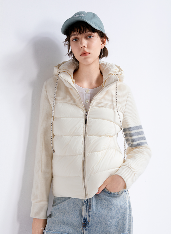 Hooded padded-front jacket — TX862056