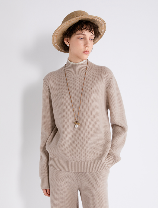 Turtleneck knit sweater