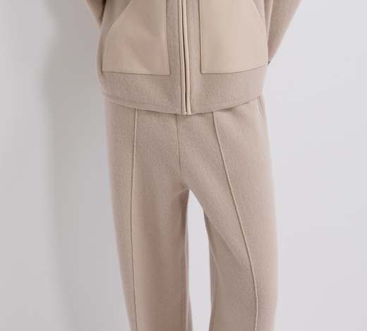 Straight-leg knit pants