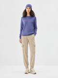 Cashmere knit jogger pants — Front view