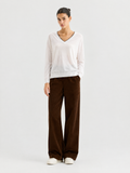V-neck knit sweater — Front view