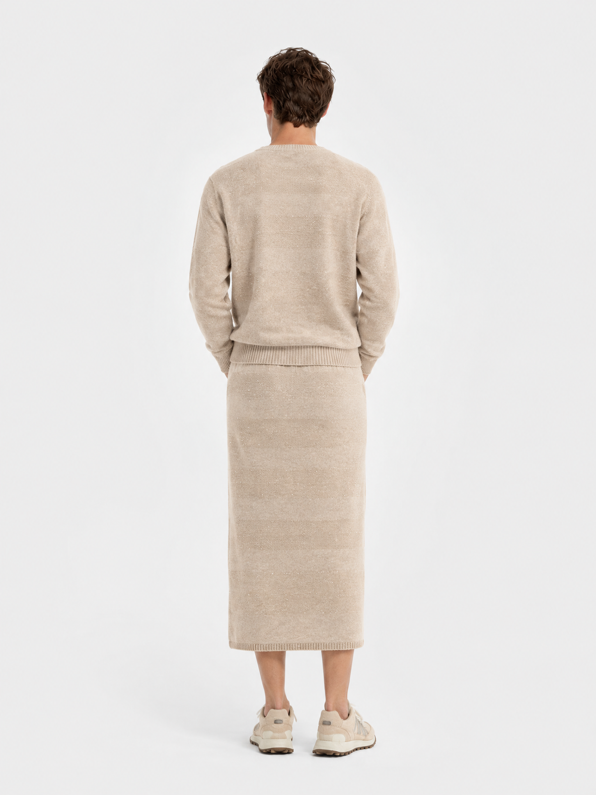 Knit midi skirt — Back view
