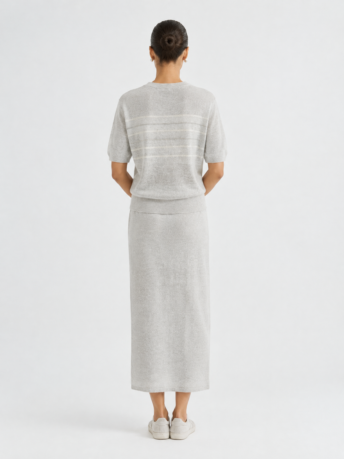 Knit midi skirt — Back view
