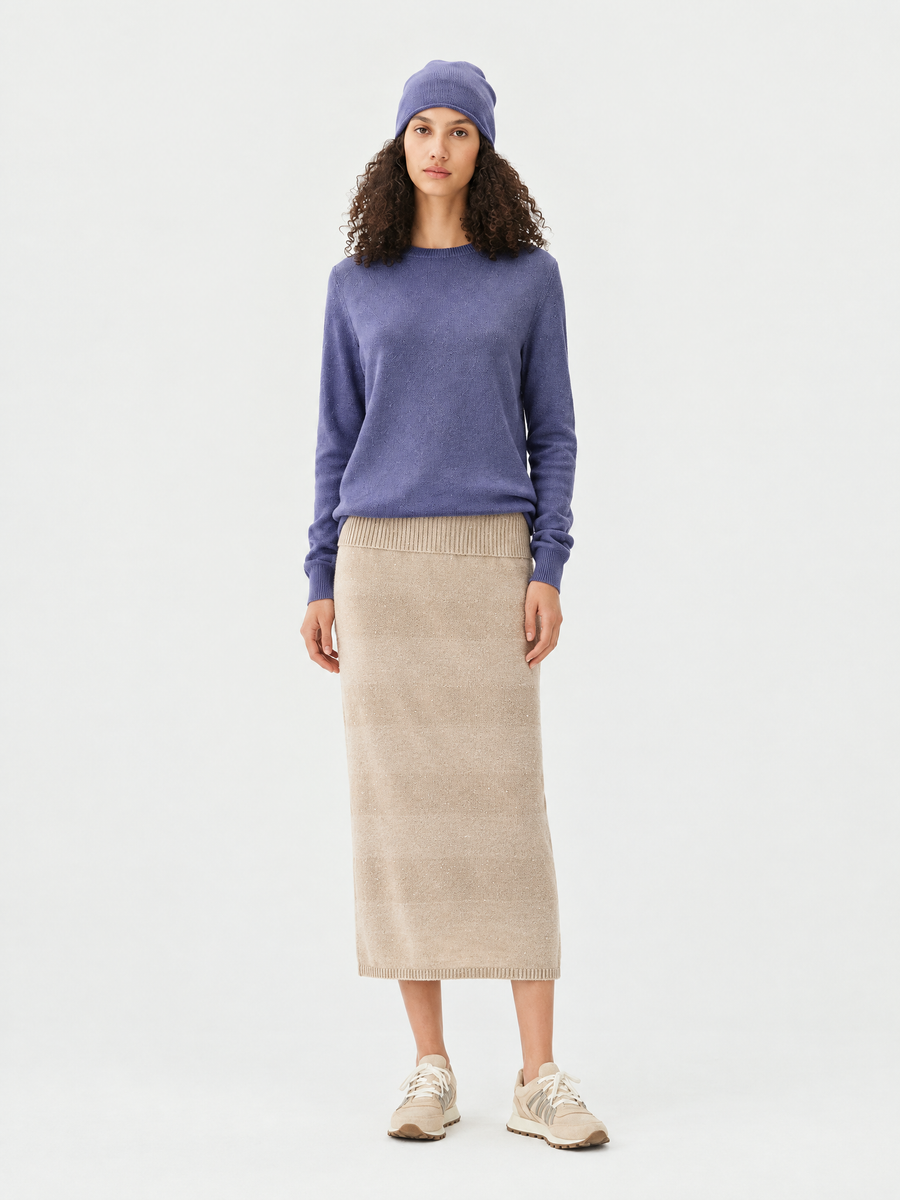 Knit midi skirt