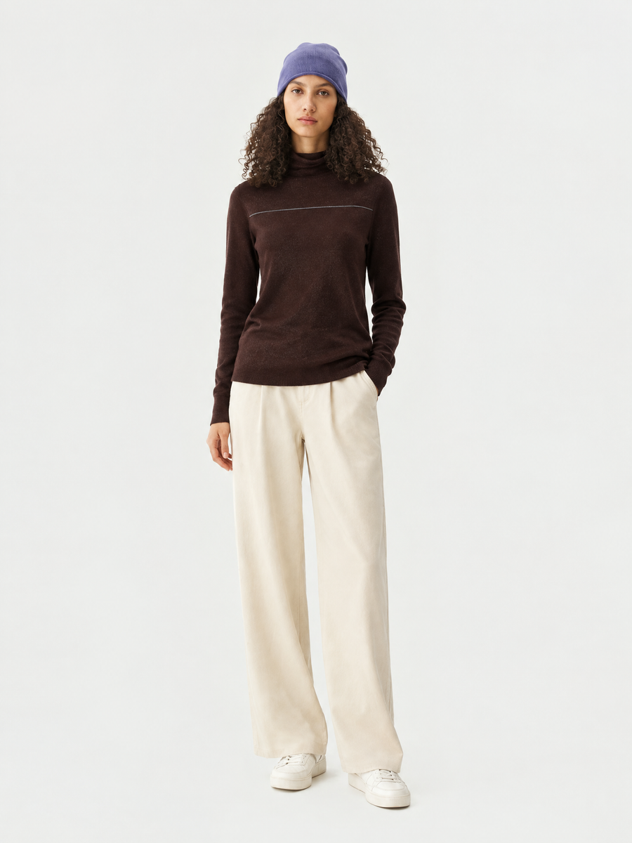 Turtleneck knit sweater