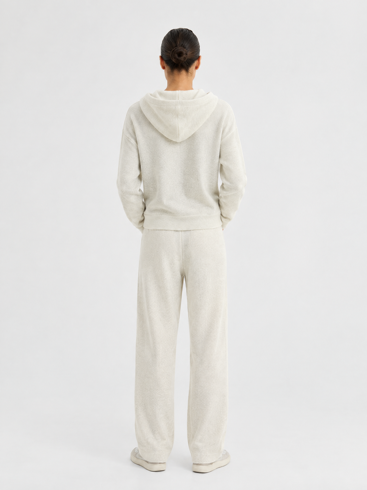 Half-zip knit hoodie — Back view