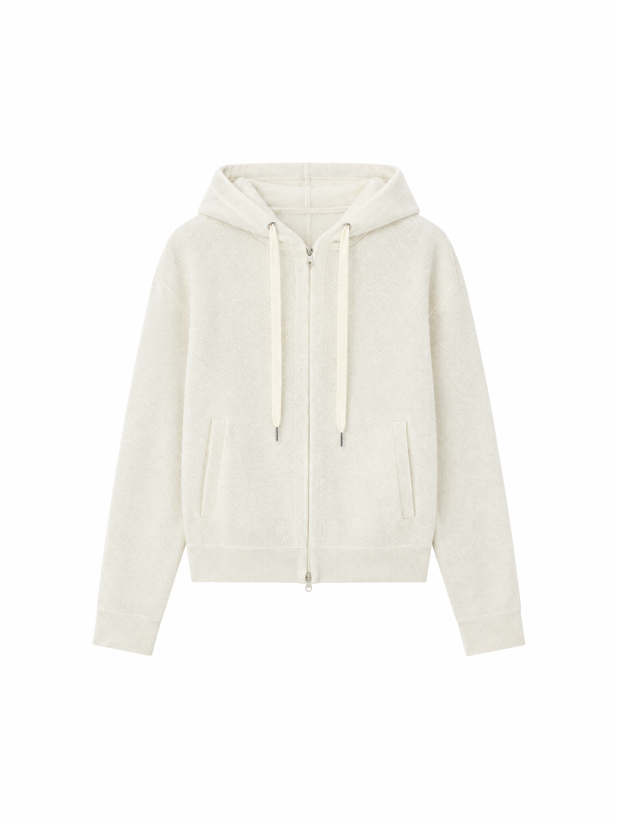 Half-zip knit hoodie — Flat-lay view