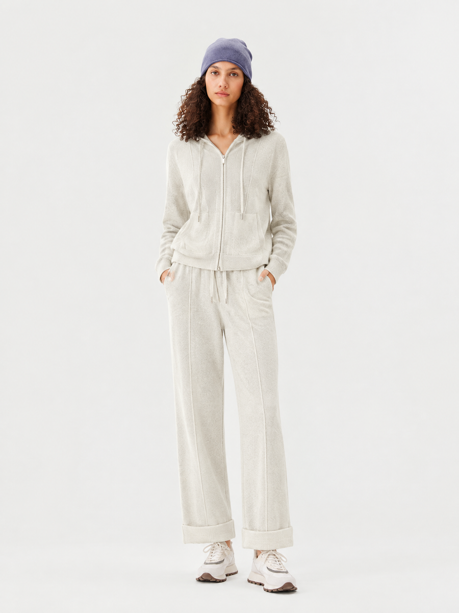 Wide-leg knit pants